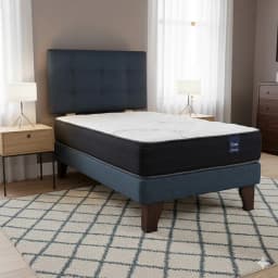 Cama Europea 1 Plaza 190 Respaldo Ginebra