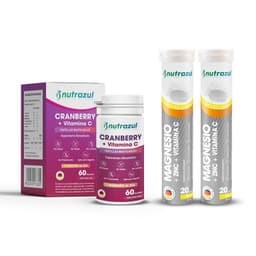 Cranberry - Vitamina C + Magnesio -zinc - Pack 3 Unidades.