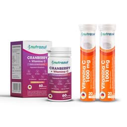 Cranberry + Vitamina C 1000 Mg - - Pack 3