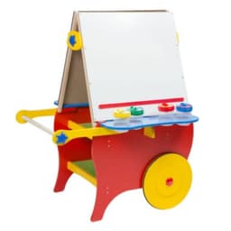Pizarra Tiza Y Plumon Didactica Doble Para Ninos De Madera - Rojo