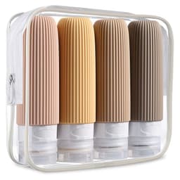 Kit Botellas Viaje Set Envases Plastico Reutilizables Frasco