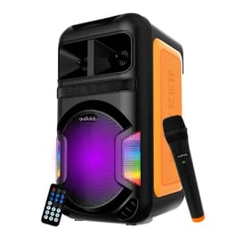 Parlante Karaoke RGB con Microfono Inalambrico Bluetooth TWS Orange Edition Negro