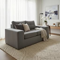Sofa 2 cuerpos Lucca Felpa Gris claro