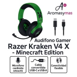 Audifonos Kraken V4 X - Minecraft Edition (RZ04-05180200-R3M1) Negro