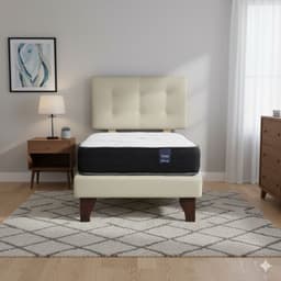 Cama Europea 1 Plaza 190 Respaldo Berna