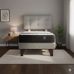 Cama Europea 1.5 Plaza 190 Respaldo Berna