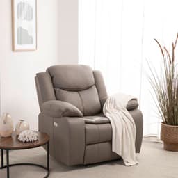 BERGERE BILBAO BEIGE RECLINACION ELECTRICA + USB Beige