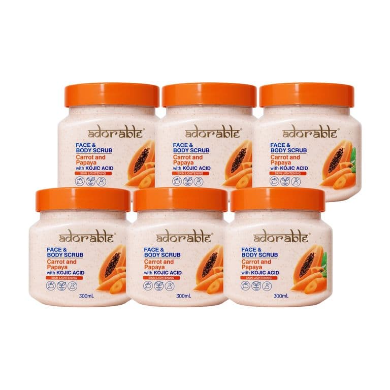 Pack 6 Exfoliantes Zanahoria-Papaya & Acido Kojico 300ml