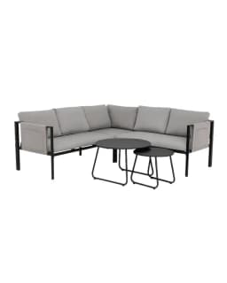 Set de Terraza Esquinero con Mesas Auxiliares
