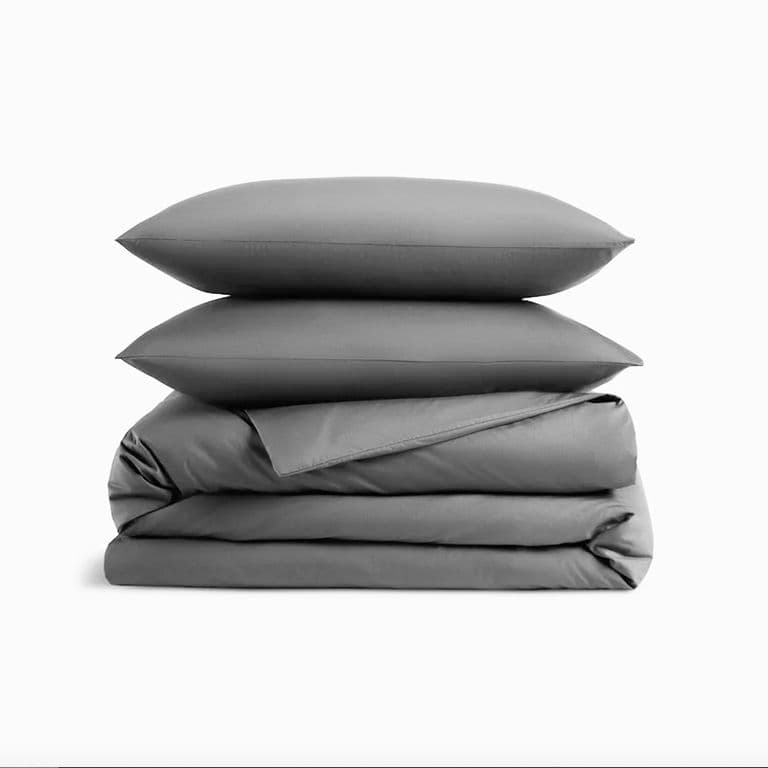 Funda Plumon Percal Super King Gris Oscuro Gris SUPER KING