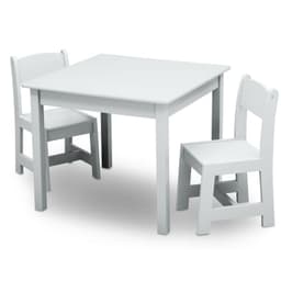 Juego de mesa y 2 sillas infantil blanco Blanco