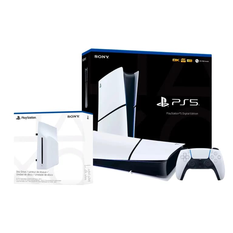 Consola Playstation 5 Slim Edicion Digital + Unidad de disco externa