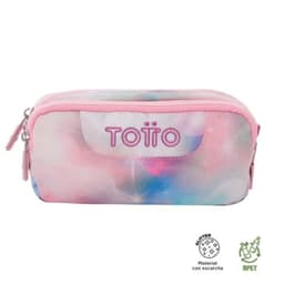 Estuche Escolar Rosado Glitter Multiuso Organizador De Lapices