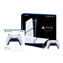 Consola Playstation 5 Slim Edicion Digital + Control Dualsense Adicional Blanco.