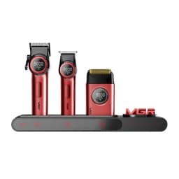 Barber Combo VGR Cortapelo Patillera Y Afeitadora Rojo Stepless 3