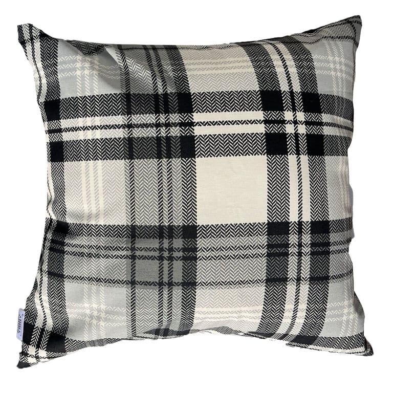 Cojin Decorativo Diseno Escoces Negro 45x45 Relleno