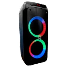 Parlante Karaoke Flaming BIG BASS Dual 8" MicWireless 60W RMS Black Edition Bluetooth TWS Negro