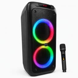 Parlante Karaoke 10" Flaming PowerBass MicWireless 75W RMS Black Edition TWS Bluetooth Negro
