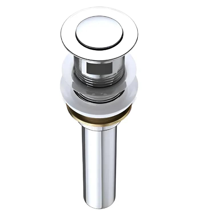 Desague Click Clack Popup 1 Un Cuarto Lavatorio Acero Con Rebalse