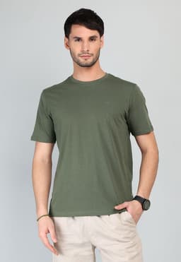 Polera Cuello Redondo Verde Oliva S