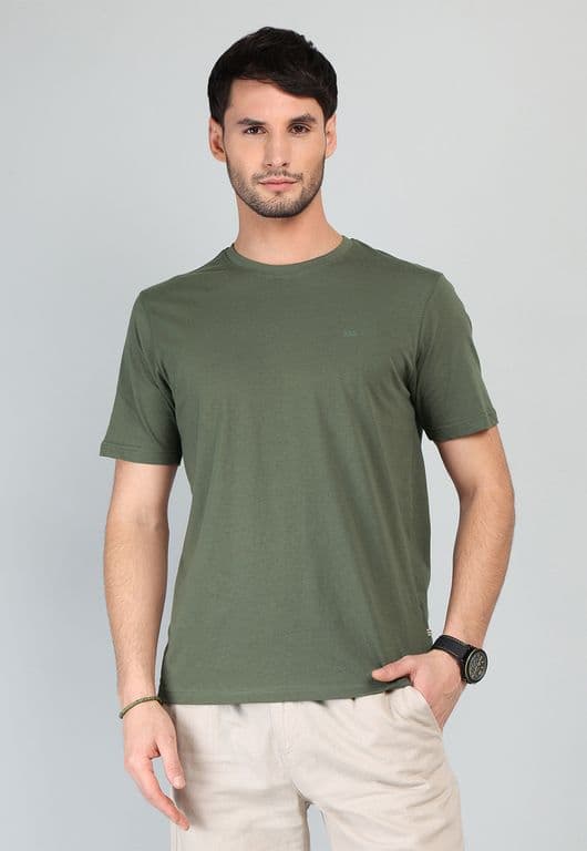 Polera Cuello Redondo Verde Oliva S