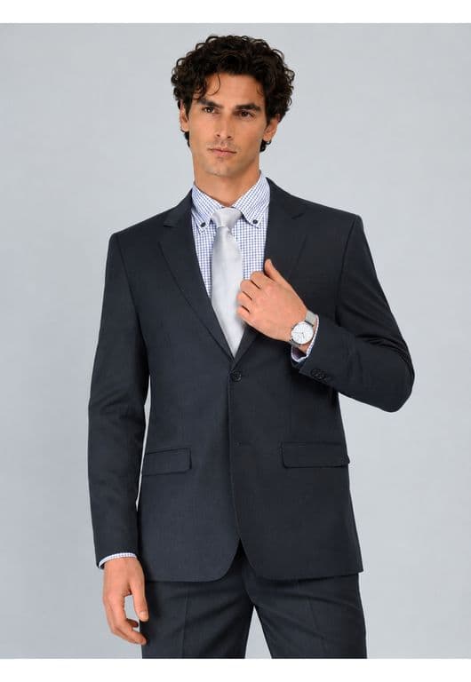 Blazer Formal Liso Negro Pizarra 50