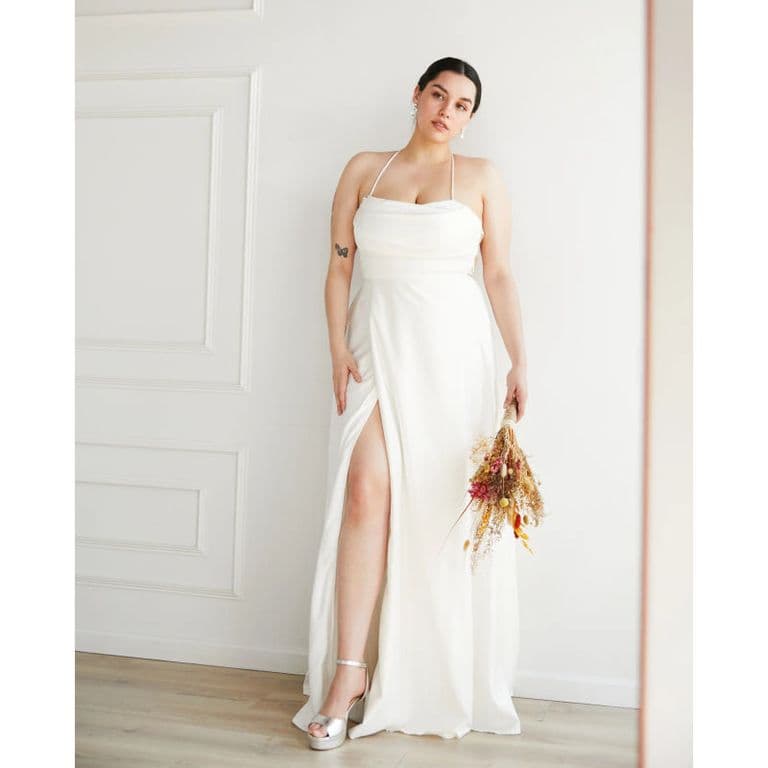 Vestido Largo de Novia Camila Ivory Blanco XS