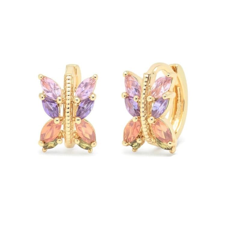 Aro Argolla 19mm Petalo Enchapado en oro de 18k Dorado ...