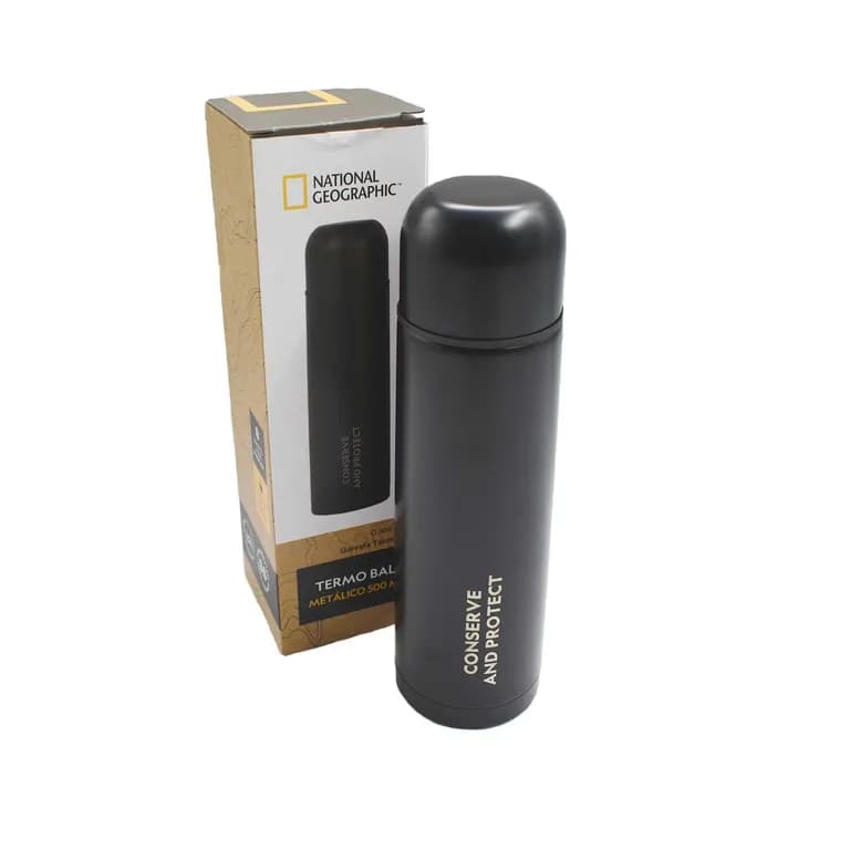 Termo Bala Metalico Negro 500ml