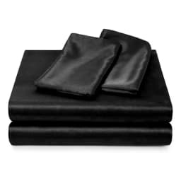 Sabanas Satin Ultra Suaves Juego Completo - Negro - Super King
