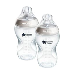 Pack 2 mamaderas flujo medio 340ml Natural Start 3 meses+ blanco