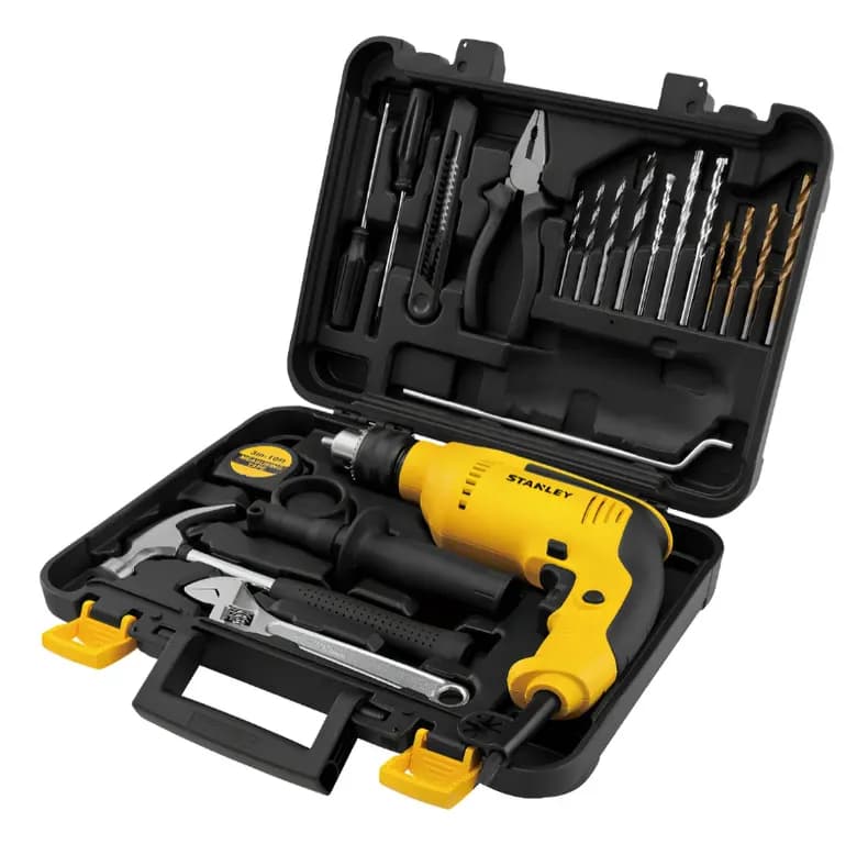 Taladro Percutor 700w + Set 18 Acc Sdh700kv-b2c Color Amarillo