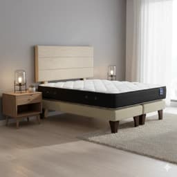 Cama Europea 2 Plazas 190 Respaldo Atacama