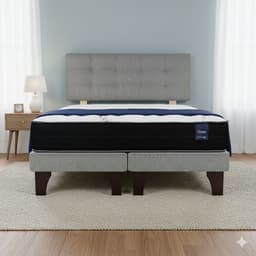 Cama Europea 2 Plazas 190 Respaldo Ginebra