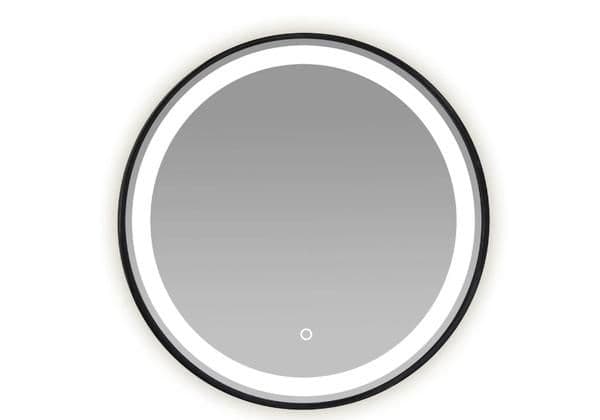 ESPEJO CIRCULAR 60CM 3 LUCES LED BORDE NEGRO