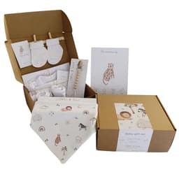 CAJA REGALO BABY SHOWER JUNGLA Blanco 0-6 MESES