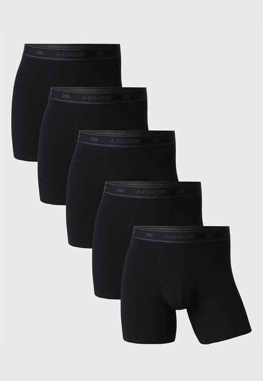 Boxer 5 Unidades Liso Negro S