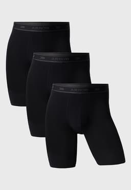 Boxer Hombre Pack x3 Algodon Liso Negro S