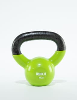 Kettlebell Ironfit 4 Kg Verde Hierro Fundido con Recubrimiento de Vinilo