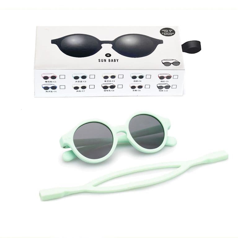 Lentes Sol Bebe Anteojos Gafas 0-24 Meses CAT3 Polarizado Verde Agua TALLA UNICA
