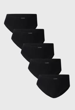 Slip 5 unidades liso Negro S