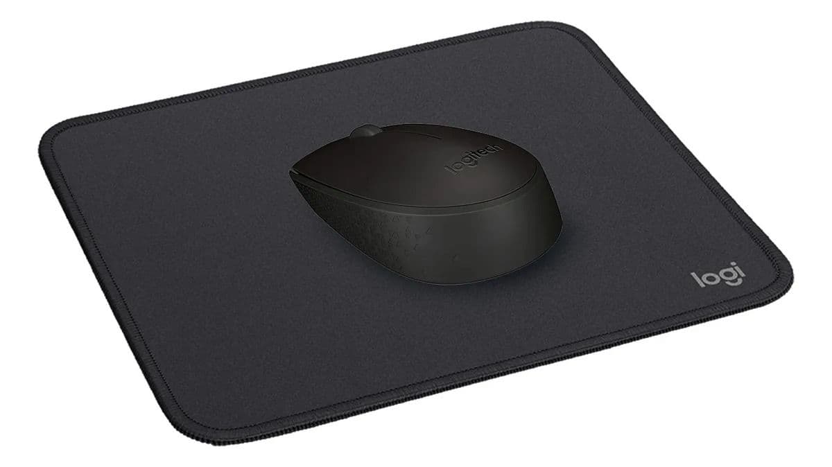 Kit Mouse Wireless M170 + Mouse Pad Studio Negro Negro