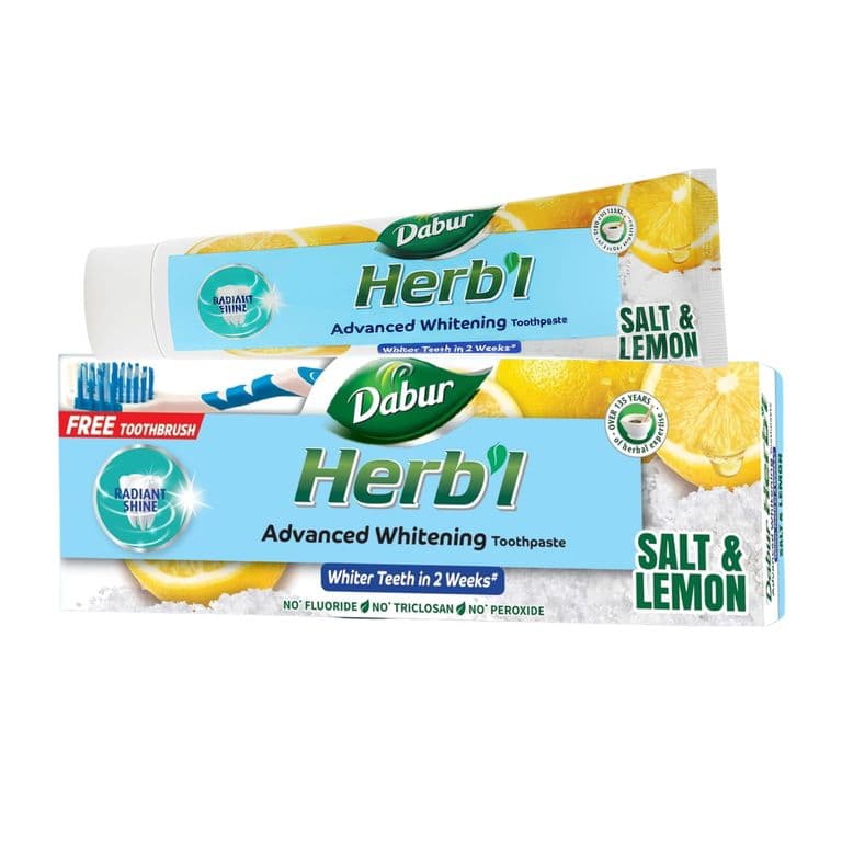 Dabur Herbl Pasta Dental Sal & Limon Avanzada+ Cepillo Dental 150gr