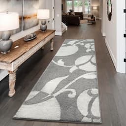Alfombra de Pasillo Gris Claro 70 x 230 cm Moderna