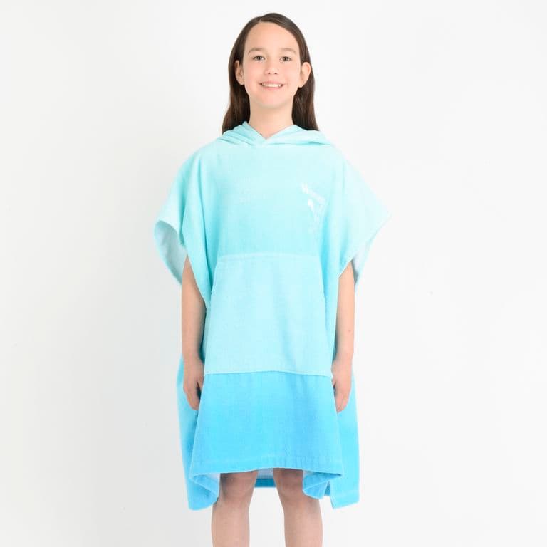 PONCHO TOALLA WOW GIRL AZUL TURQUESA / AGUA Azul TALLA UNICA