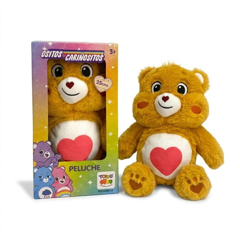 Peluche Tiernosito Naranja 25Cm en Caja - Ositos Carinositos