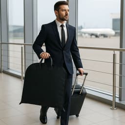 Bolsa Portatraje Oxford Impermeable Plegable 100x60 Cm Negro TALLA UNICA