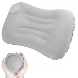 Almohada Inflable de Compresion Para Acampar Gris