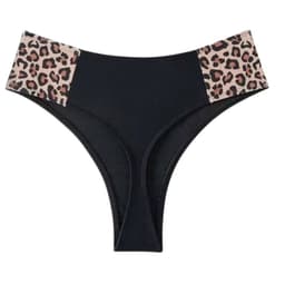 Traje de Bano Mujer Animal print Bikini Tiro Extra Alto Colaless 8413 Negro 36
