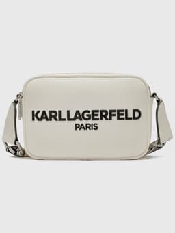 Cartera bandolera con logo en contraste Blanco Blanco TALLA UNICA
